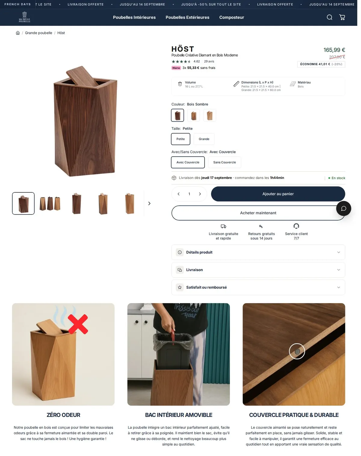 Page produit annotée